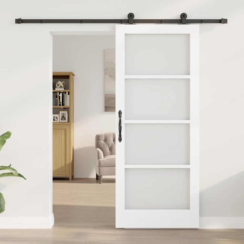 Porta Deslizante vidaXL com Conjunto de Hardware 'ORKDAL'Branca 83x202