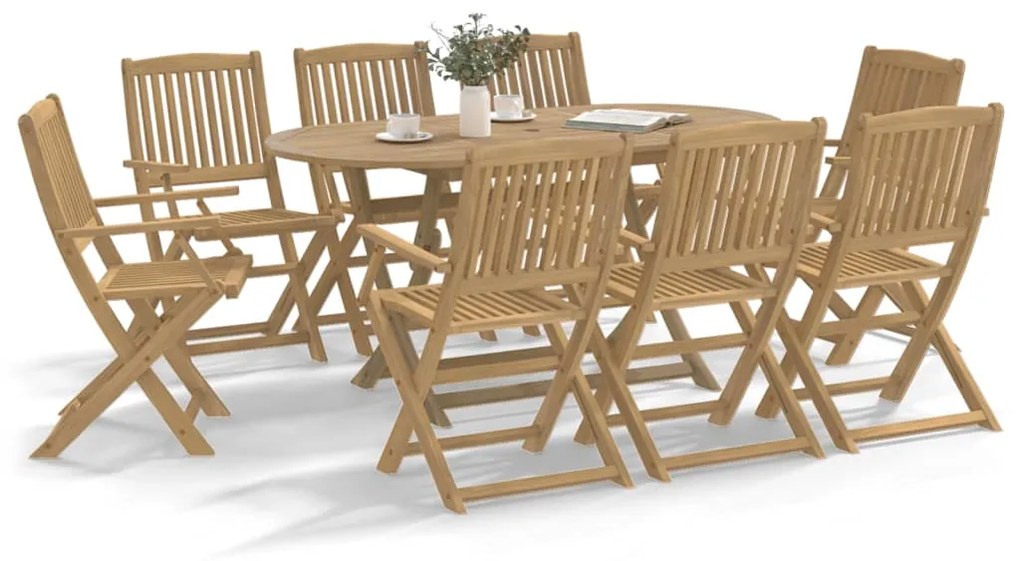 Cadeiras de jardim dobráveis 8 pcs 54,5x58x90 cm acácia maciça