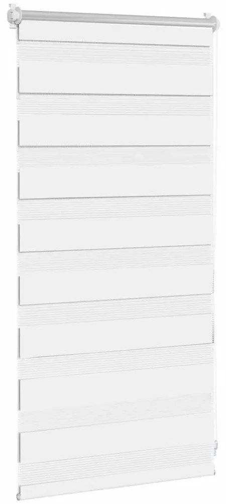 Estore de rolo 40 x 100 cm, linhas de zebra / Branco