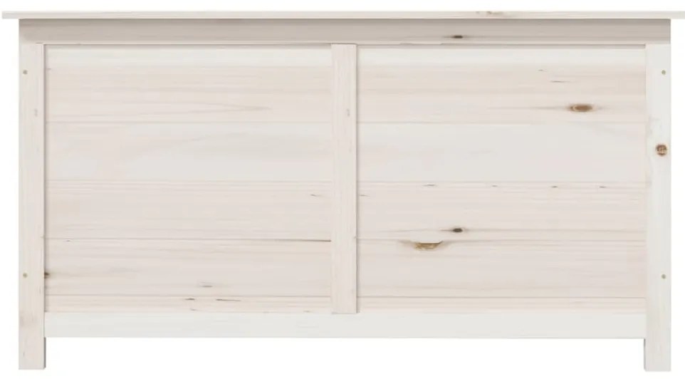 Caixa p/ almofadões de exterior 100x50x56cm abeto maciço branco