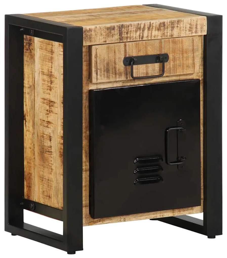 Mesa de cabeceira 40x30x50 cm madeira maciça manga áspera