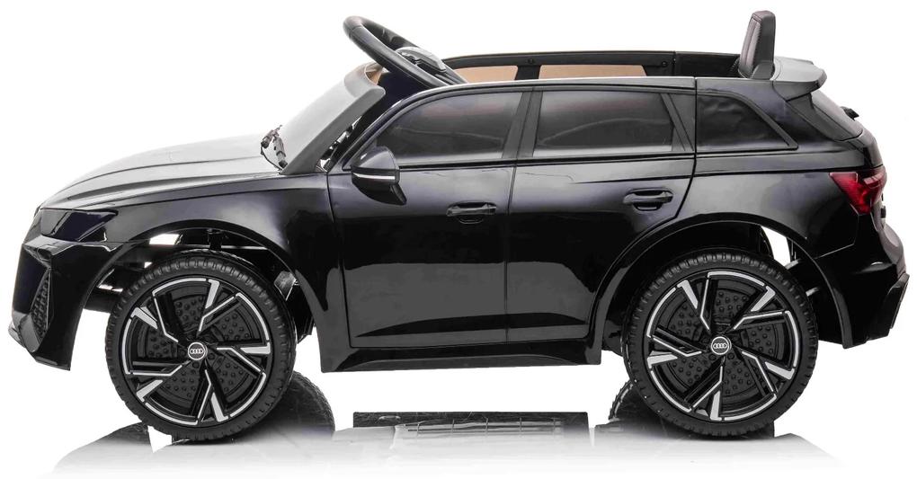 Carro elétrico para crianças Audi RS6, assento de couro, portas de abertura, motor 2x 25 W, bateria de 12 V, controle remoto de 2,4 Ghz, rodas EVA mac