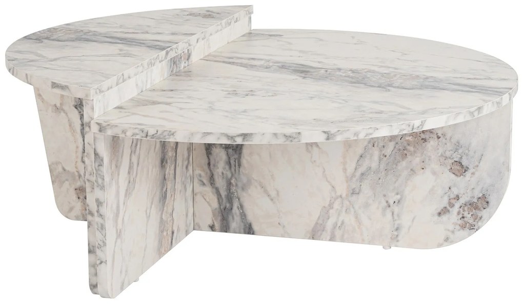 Mesa de Centro "Orion" – Mármore Fressia, Conjunto Modular, 90x60x30 c
