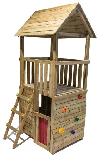 Parque Exterior infantil com escorrega TIBIDABO L Com Casinha e Baloiço Duplo