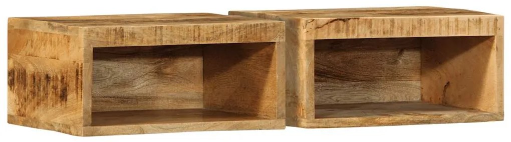 Armários de TV para parede 2pcs madeira mangueira áspera maciça