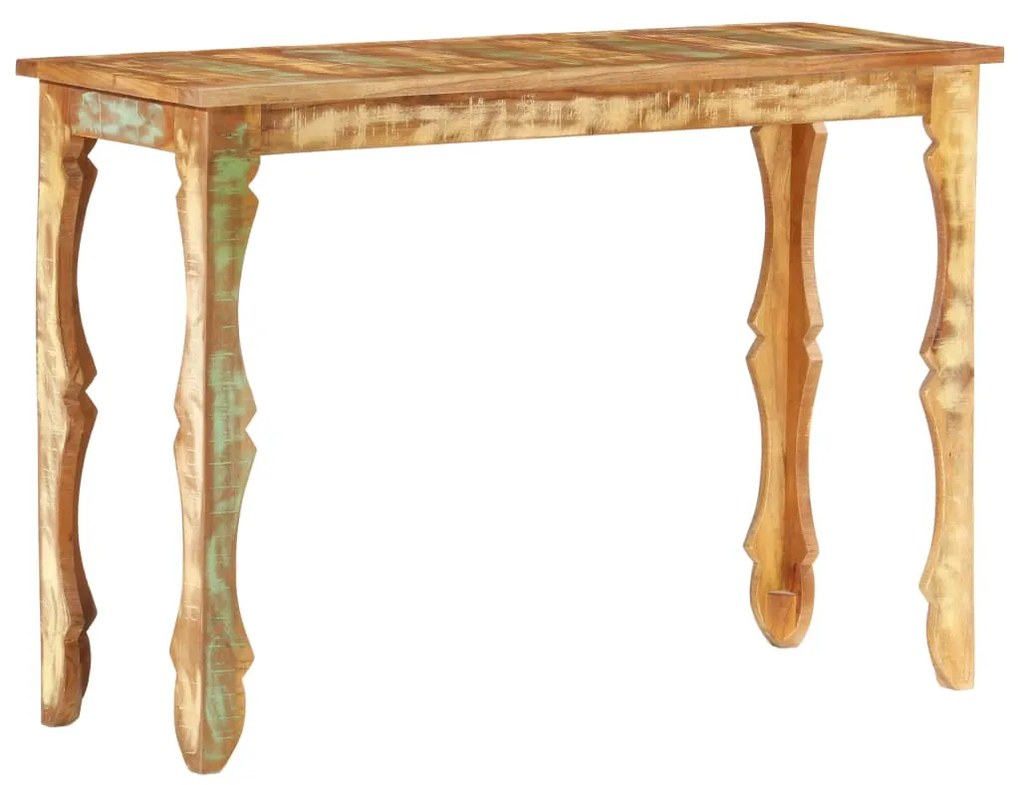 Mesa consola 110x40x76 cm madeira recuperada maciça