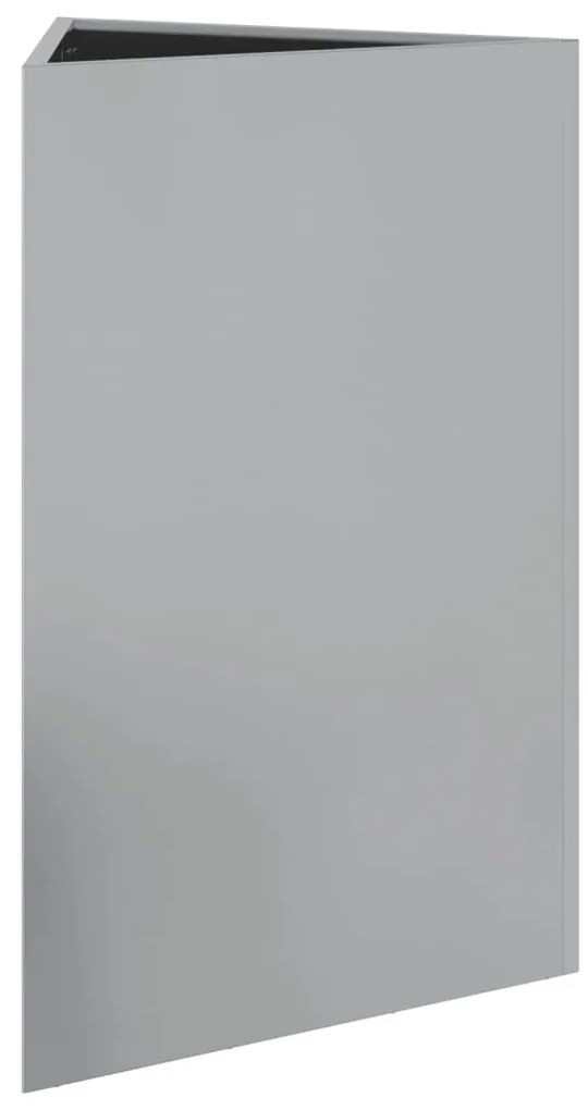 Vaso/floreira de jardim triangular 50x43x75 cm aço galvanizado