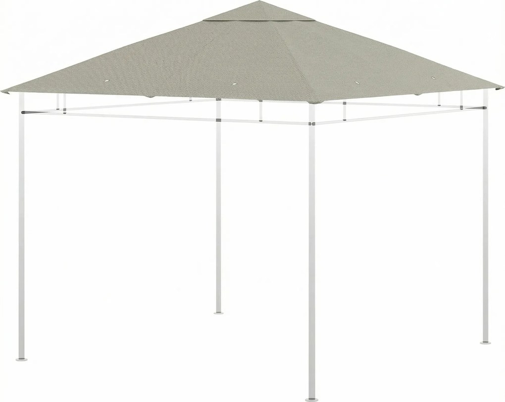 Outsunny Tecido de reposição para pavilhão pérgola tenda cobertura de substituição gazebo de jardim poliéster 180 g/m² 3 x 3 m cinza | Aosom Portugal