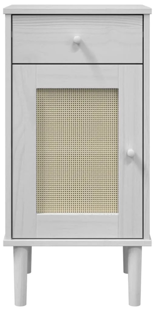 Mesa de cabeceira SENJA 40x35x80 cm pinho maciço branco