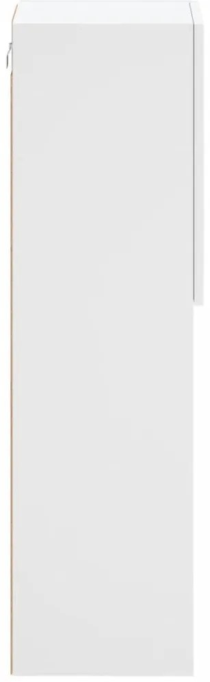 Móvel de TV c/ luzes LED 30,5x30x102 cm branco
