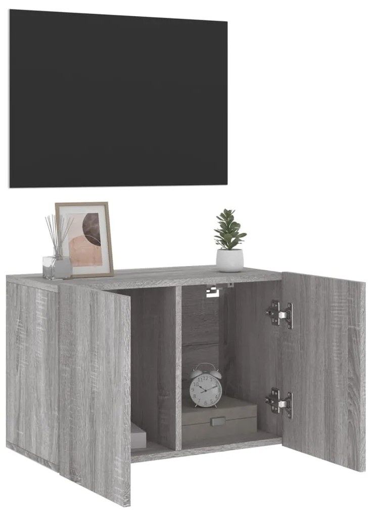 Móvel de parede para TV 60x30x41 cm cinzento sonoma