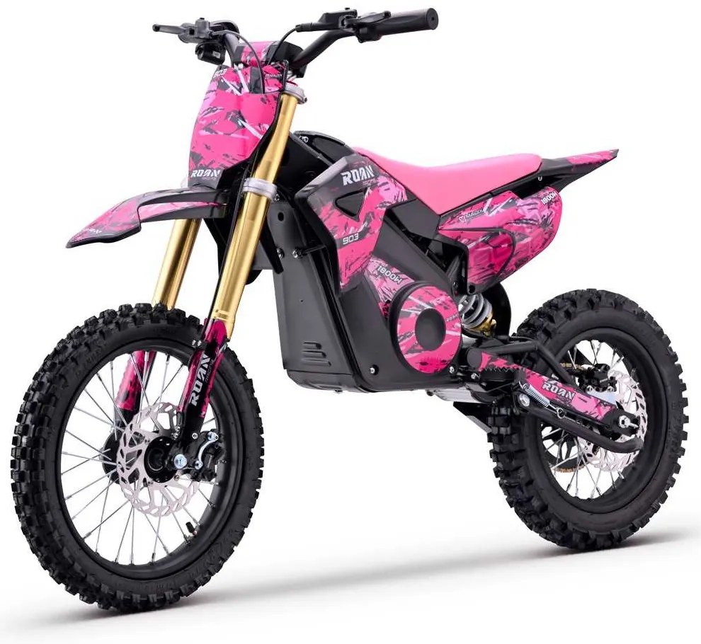 Mini moto elétrica para crianças 1800W Roan 903 batería litio 48V 13Ah Rosa