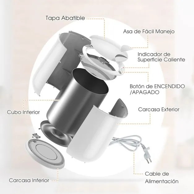 Aquecedor elétrico de toalhas 21L com temporizador de 20-90 minutos, modo de secagem de 2-5 horas e desligamento automático, branco
