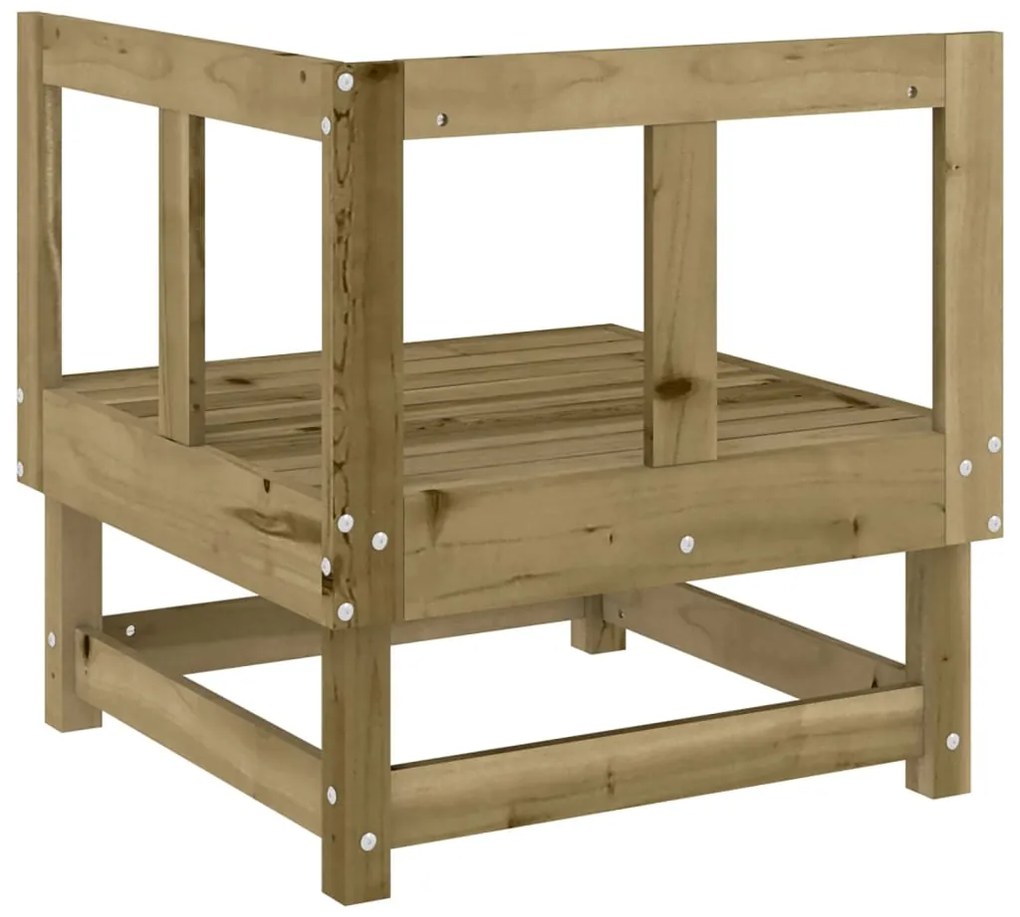 Sofás de canto para jardim 2 pcs madeira de pinho impregnada