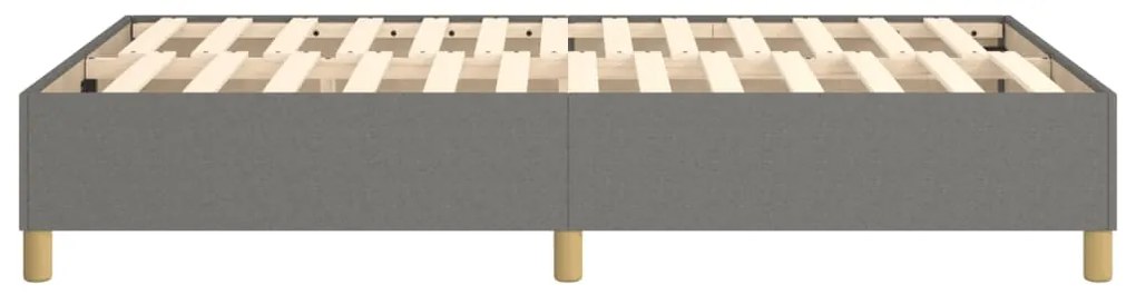 Estrutura de cama sem colchão 120x200 cm tecido cinzento-escuro