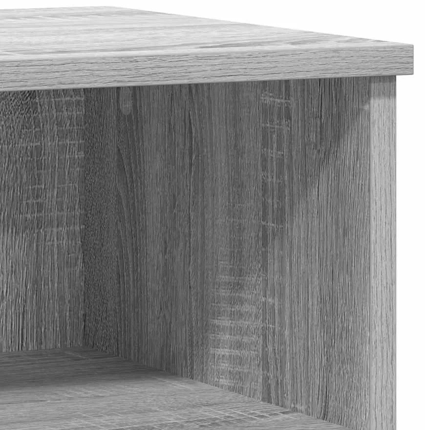 Mesa de cabeceira 40x35x50 cm derivados de madeira cinza sonoma