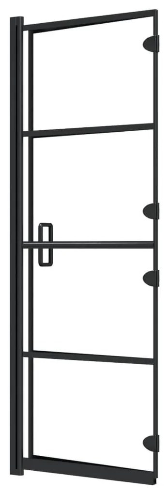 Divisória de chuveiro dobrável ESG 100x140 cm preto