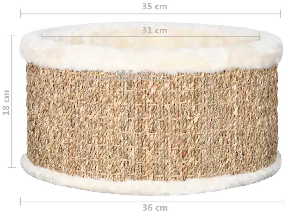 Cesto para gatos redondo 36 cm ervas marinhas