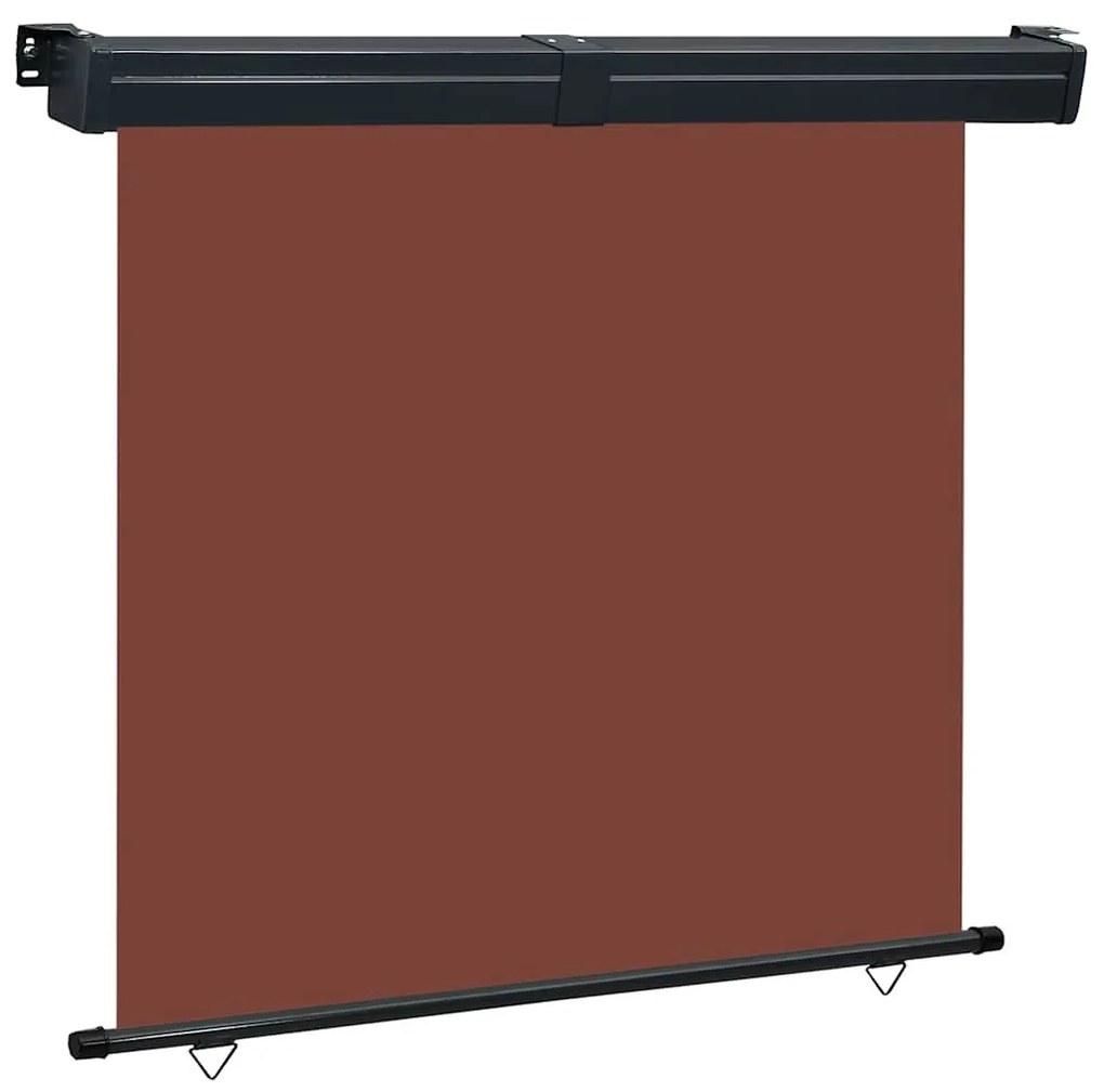 vidaXL Toldo lateral para varanda 165x250 cm castanho
