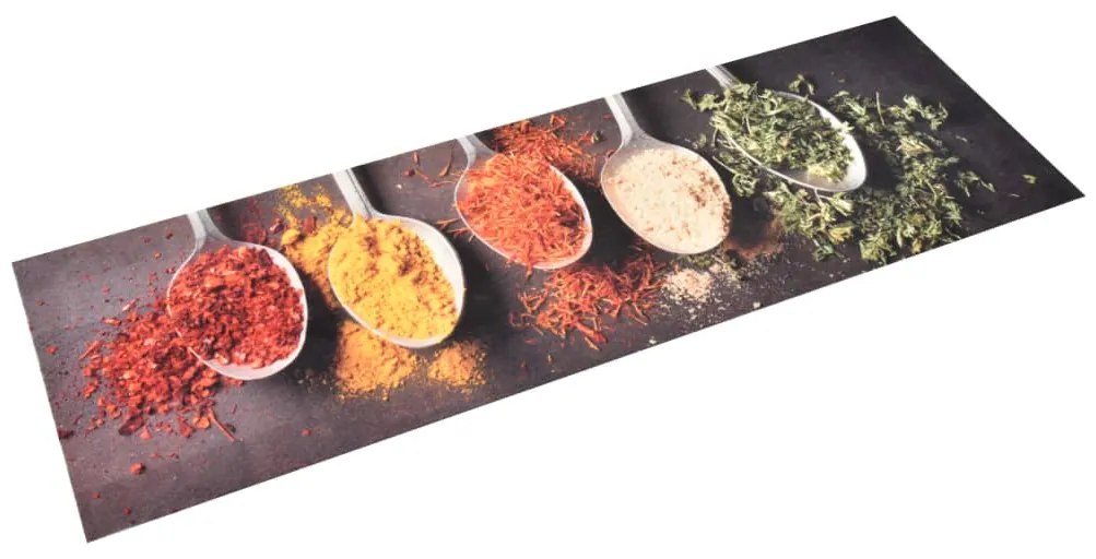 Tapete de cozinha lavável com design de colheres 60x300 cm