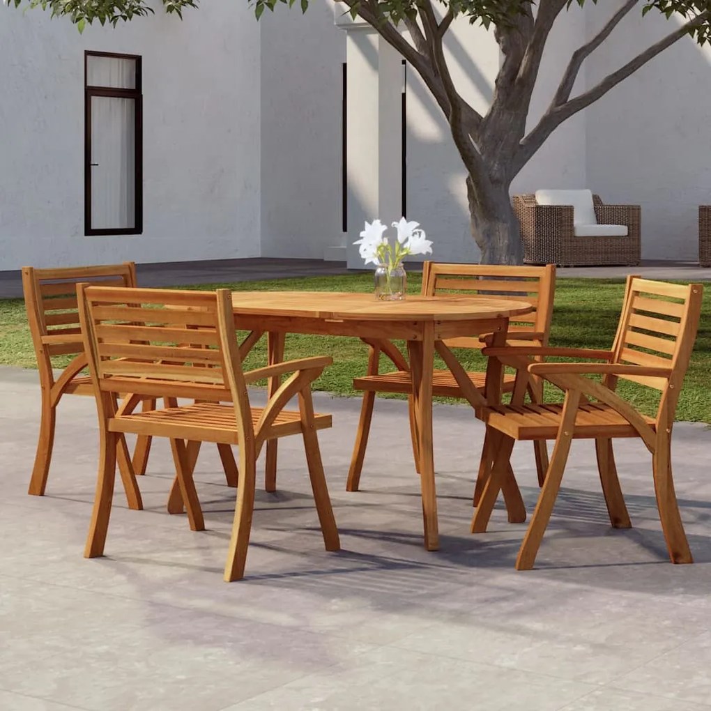 363306 vidaXL Mesa de jardim 150x90x75 cm madeira de acácia maciça