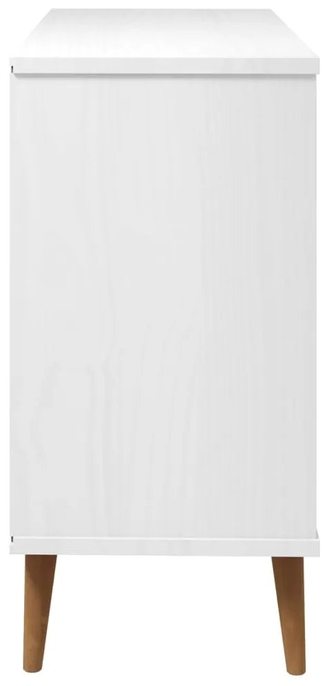 Armário de gavetas MOLDE 113x40x80 cm pinho maciço branco