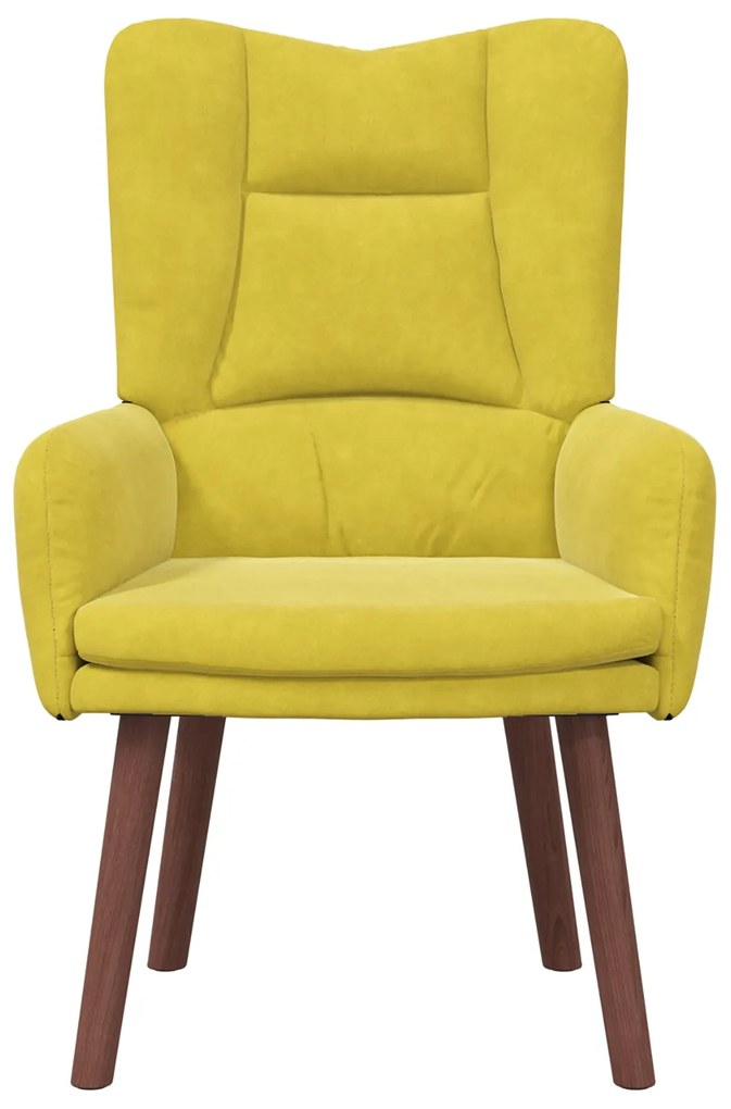 Cadeira Relaxante vidaXL Amarelo Veludo