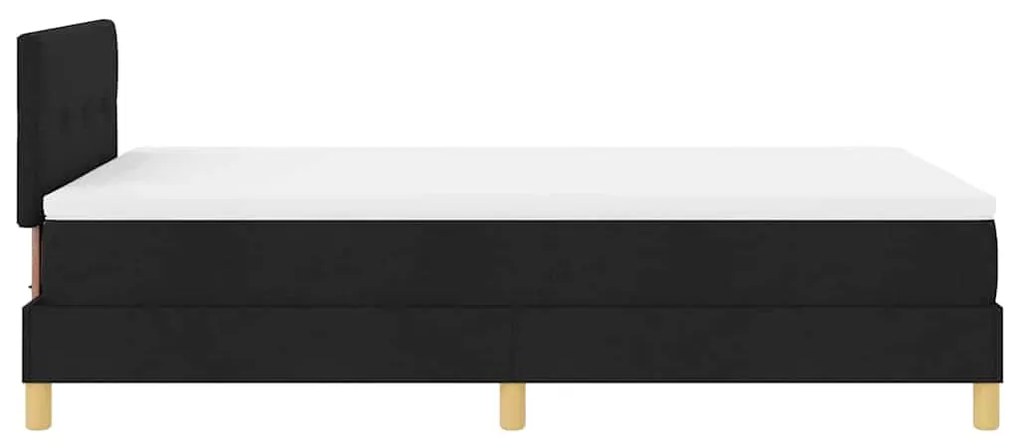 Cama Box com Colchão e LED Preto 120x200 cm Tecido