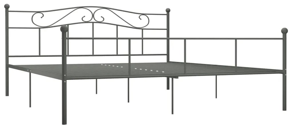 Estrutura de cama 180x200 cm metal cinzento