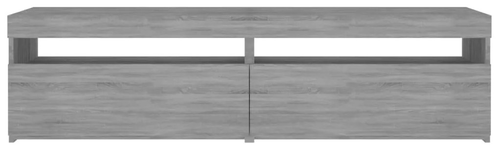 Móvel de TV com luzes LED 2 pcs 75x35x40 cm cinzento sonoma