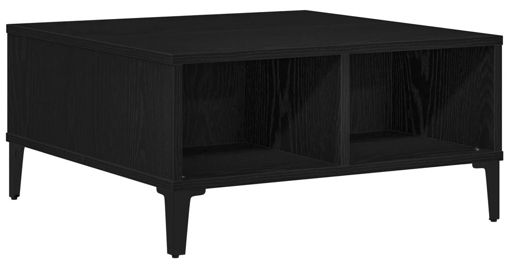 Mesa de Centro vidaXL Preto Carvalho 60x60x30 cm Madeira Consolidade