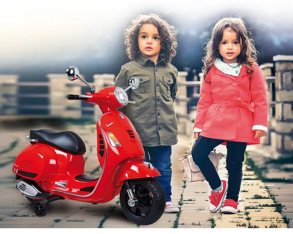 Vespa elétrica infantil 12V Vespa GTS 125 Vermelha