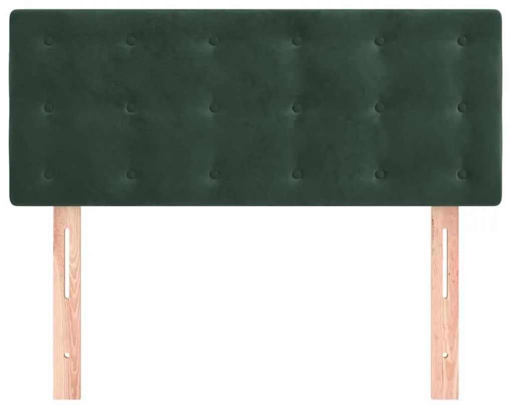 Cabeceira de cama veludo 80x5x78/88 cm verde-escuro