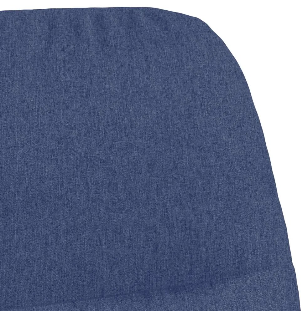 Cadeira de descanso com banco tecido azul