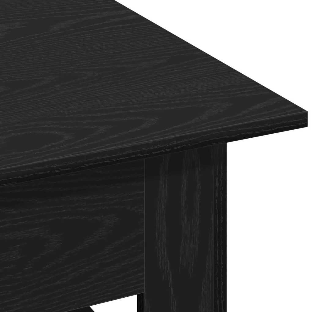 Mesa de café vidaXL em preto e carvalho com dimensões de 102x55x42 cm