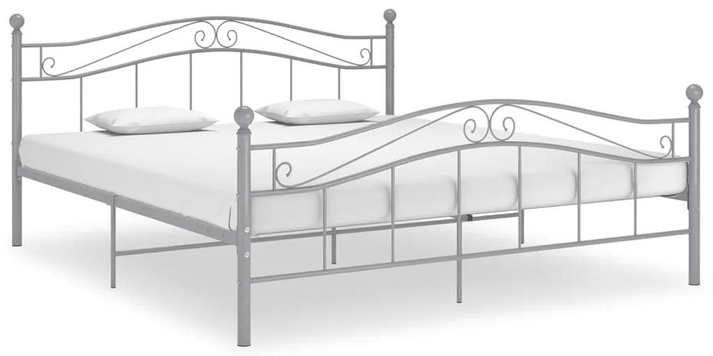 324999 vidaXL Estrutura de cama 140x200 cm metal cinzento