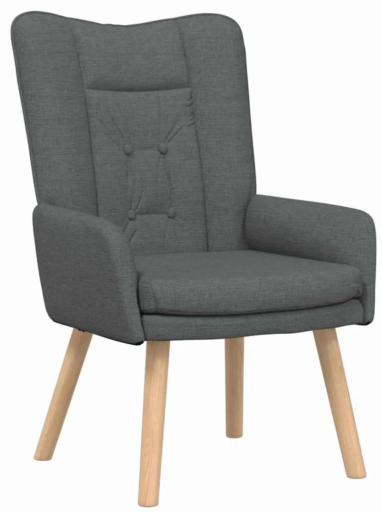 Cadeira Relaxante vidaXL Cinza Escuro em Tecido