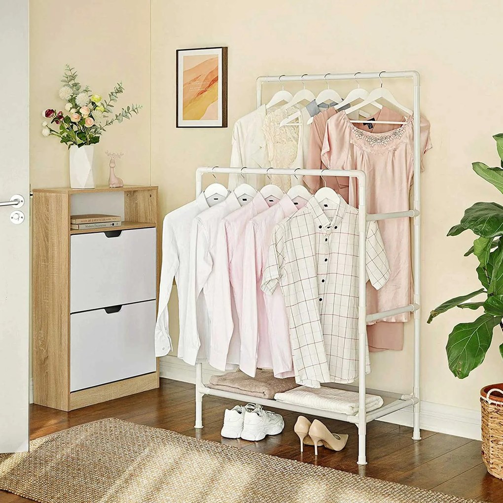 Guarda roupa metal 84 x 44 x 154 cm Branco