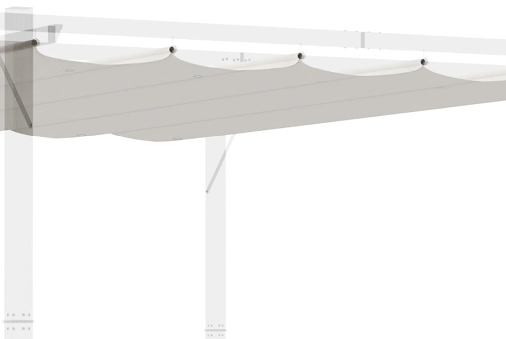 Cobertura para Pérgola 3,5x2,5 m Teto de Substituição Retrátil para Pé