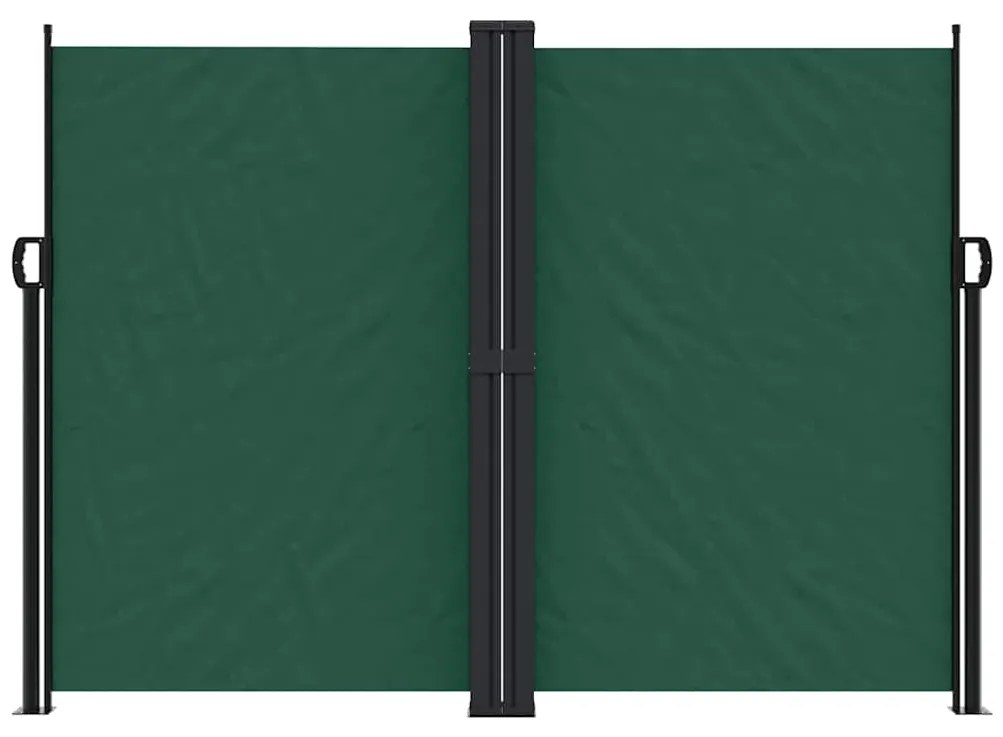 Toldo lateral retrátil 180x600 cm verde-escuro