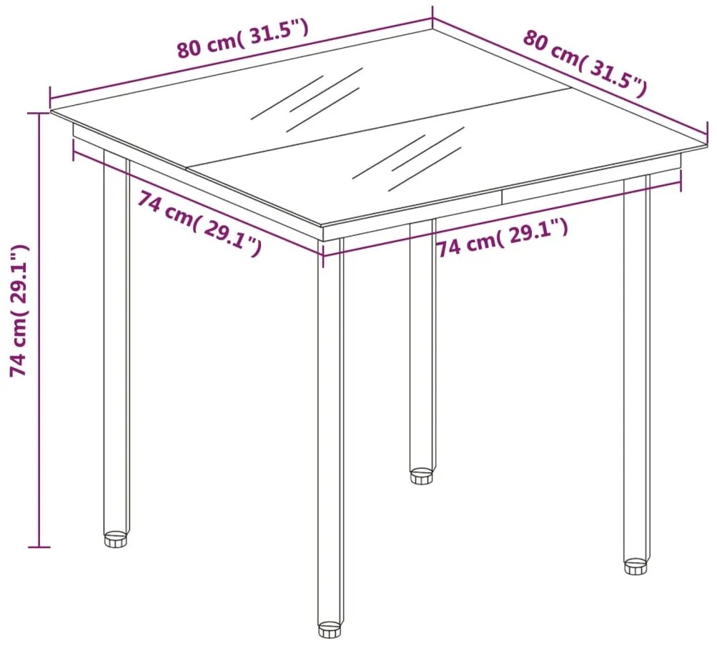 3 pcs conjunto de jantar p/ jardim c/ almofadões cinzento claro