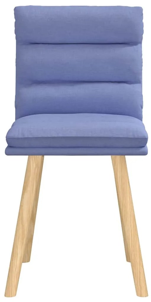 Cadeiras de jantar 2 pcs Jeans Tecido Azul