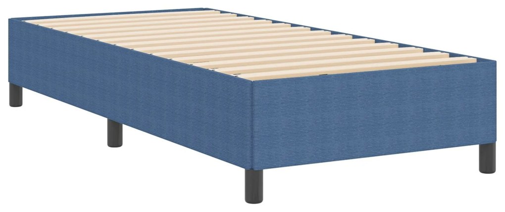 Estrutura de Cama vidaXL Azul 90x190 cm em Tecido Corduroy