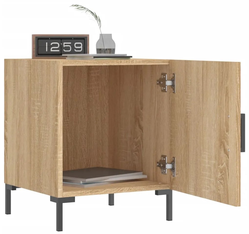 Mesa cabeceira 2pcs 40x40x50cm deriv. madeira carvalho sonoma