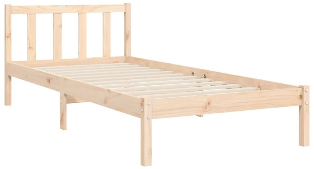 Cama sem colchão 90x200 cm madeira de pinho maciça