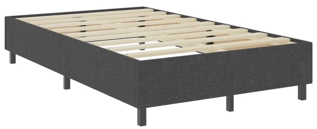 Cama boxspring 120x200 cm tecido cinzento-escuro