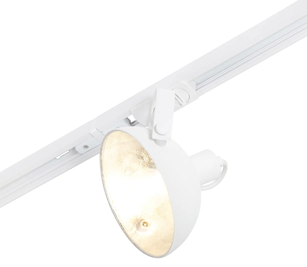 Sistema de Trilho Monofásico com 3 Focos Brancos Ajustáveis - Magnax