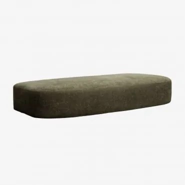 Assento Central 220x115 Cm Para Sofá Modular Estofado Giorgia Tecido Verde Exército - Sklum