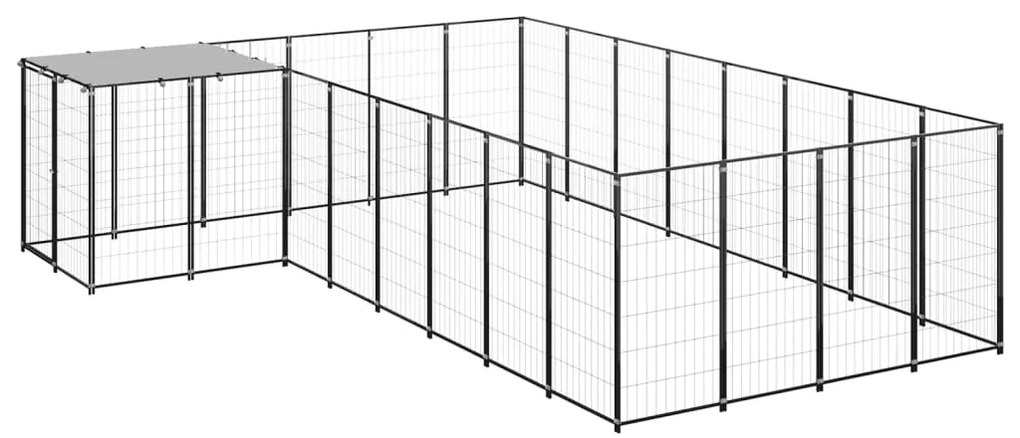 Canil 10,89 m² aço preto