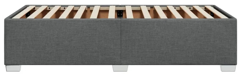 Estrutura de cama sem colchão 90x200 cm tecido cinzento-escuro